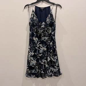 Lulus belong to you navy blue floral dress